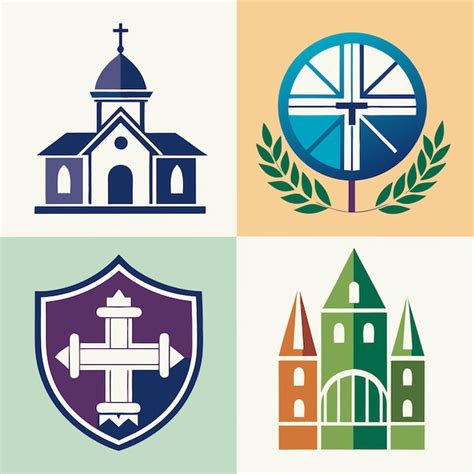 Logotipo Da Igreja Projeta S Mbolos Nicos Para A Marca Religiosa