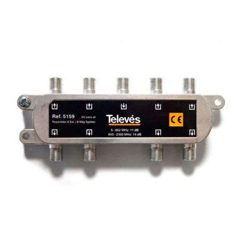 Televes 8 Way F Type Splitter 5 2400MHz 5159 TradeWorks