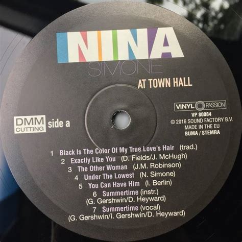 kupit vinilovuiu plastinku nina simone nina simone  town hall lp