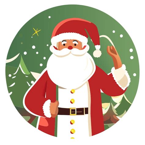 Premium Vector Santa Claus At The North Pole Vector Illustration Flat 2