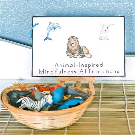 Animal Inspired Mindfulness Affirmation Cards And Booklet In Manuscript