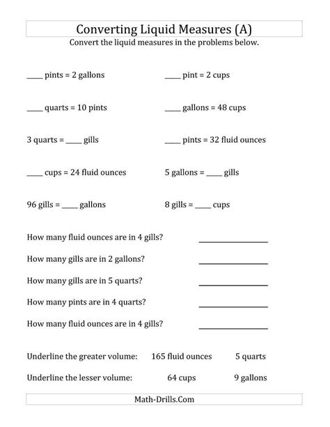 20 5th Grade Measurement Worksheet Desalas Template