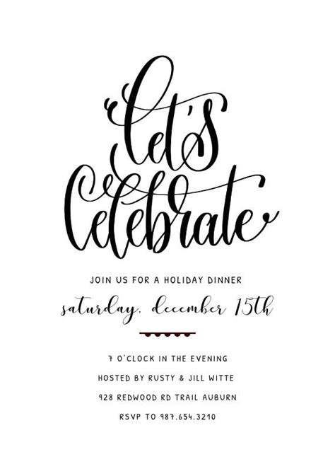 Lets Celebrate Party Invitation Template Free Greetings Island