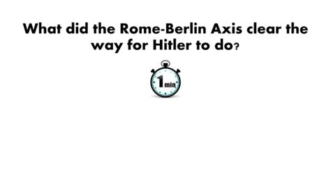 REVISION IGCSE CAMBRIDGE HISTORY: ROME-BERLIN AXIS 1936 | PPT