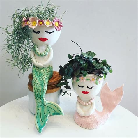 Ceramic Mermaid Planters Handmade Ceramic Planters Handmade Ceramics