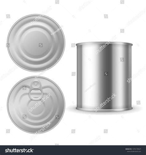 Metal Tin Can Canned Foods Mockup Aluminium Royalty Free Stock