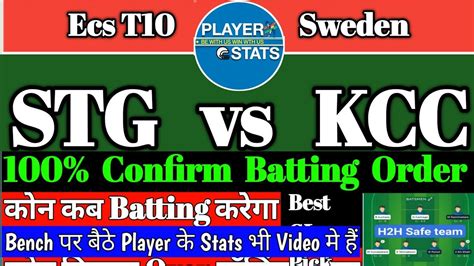 STG Vs KCC Dream11 Prediction STG Vs KCC Dream11 STG Vs KCC Player