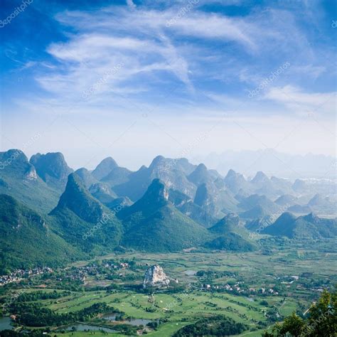 Guilin hills,beautiful karst mountain landscape — Stock Photo © chungking #12762530