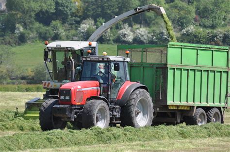 Claas 870 Jaguar Forage Harvester And Massey Ferguson 8240 T Flickr