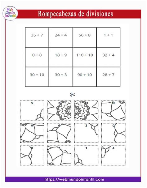 Feb Juegos Con Divisiones Para Imprimir Flores De Divisiones Images