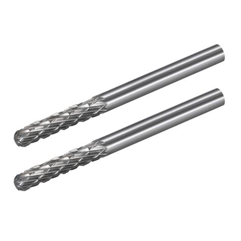 Uxcell Tungsten Carbide Rotary Files 1 8 Shank Double Cut Cylindrical