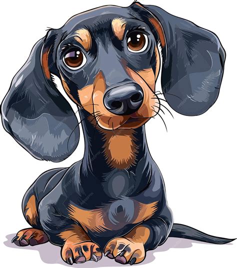 Premium Vector | A drawing of a dog called a dachshund