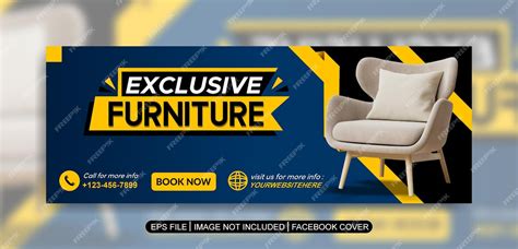 Premium Vector Furniture Sale Facebook Cover Banner Template Design