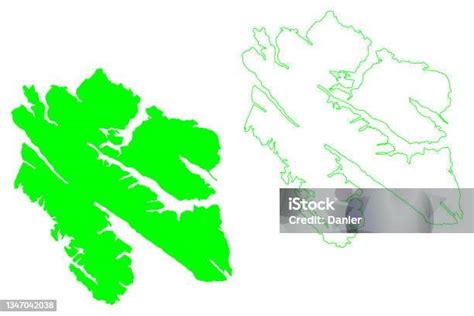 Chichagof Island Map Vector Illustration Scribble Sketch Shee Kaax Map