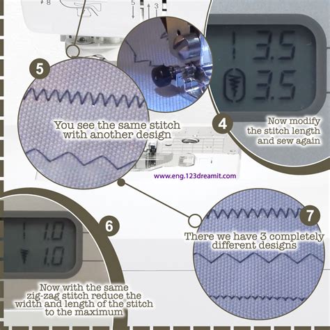 How To Modify Stitches On The Sewing Machine 123 Dream It