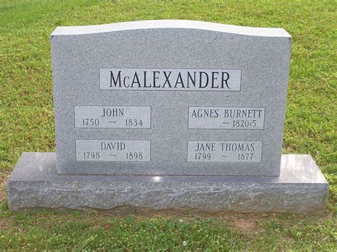 Agnes Nancy Burnett McAlexander Find A Grave Memorial