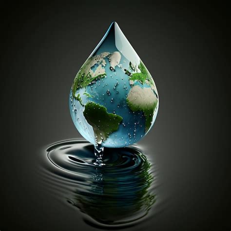 O Significado Da Agua - Dia Mundial da Água O significado de uma única gota de água IA geradora ...