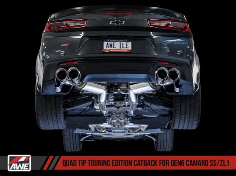 Camaro SS And ZL1 AWE Touring Resonated Quad Tips RPIDesigns