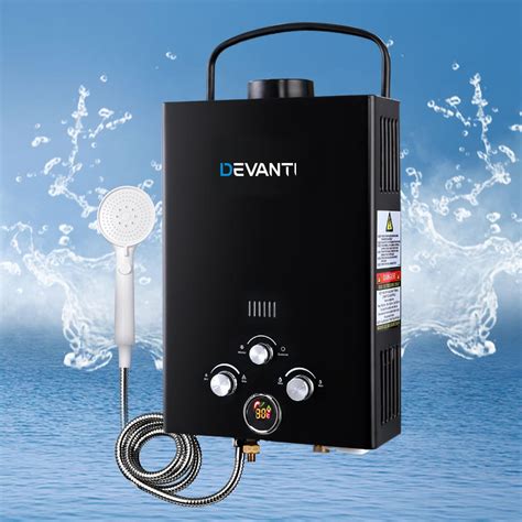 Devanti Outdoor Gas Hot Water Heater W Pump Black Bunnings Australia