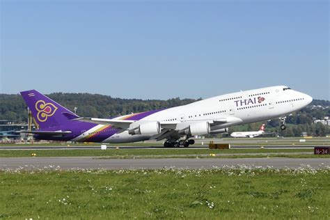 Boeing B Thai Airways Hs Tgb Take Off Zrh Zurich Airport