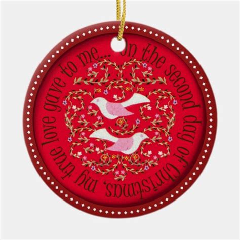 Two turtle doves ceramic ornament | Zazzle.com