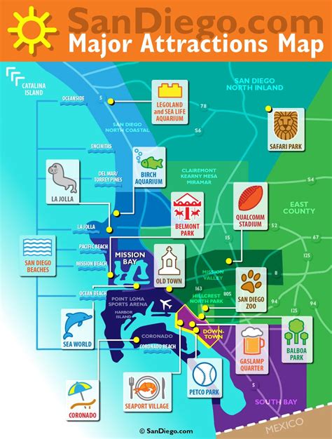 San Diego Map Attractions