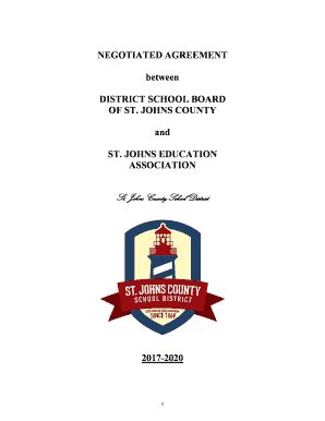 Fillable Online NEGOTIATED AGREEMENT Between DISTRICT SCHOOL BOARD OF