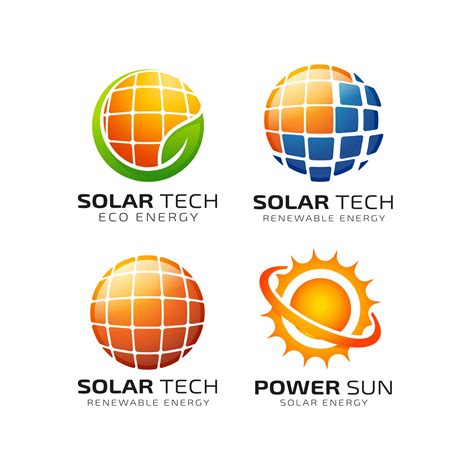 Solar Tech Energy Logo Design Template 2550061 Vector Art At Vecteezy