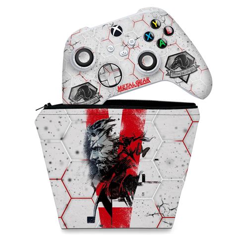 Kit Capa Case E Skin Xbox Series S X Controle Metal Gear Solid Pop