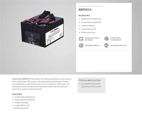 Cyberpower Rbp Battery Replacement Cartridge Ups Scorptec Computers