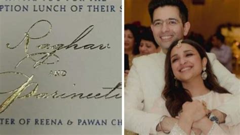 Parineeti Chopra and Raghav Chadha's wedding reception invite leaked ...