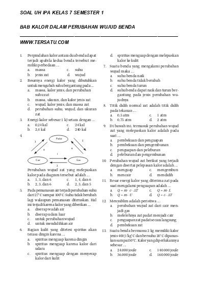 Soal Hots Tentang Perubahan Wujud Benda Contoh Soal Hots Sd Kelas 3 Tema 3 Subtema 2