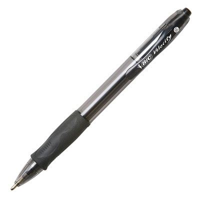 Bic Velocity Ballpoint Retractable Pen Black Bold Mm Bx