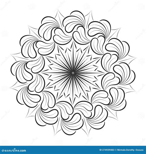 Mandala Art Design in Circle Stock Vector - Illustration of decoration ...