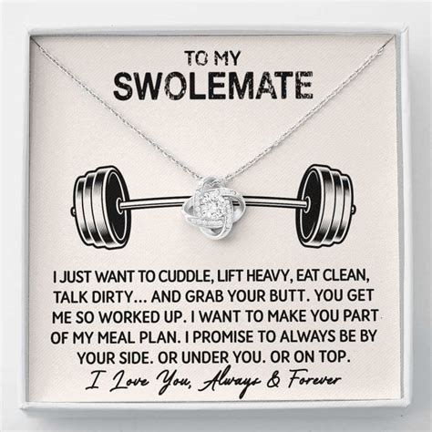 To My Swolemate Necklace Weightlifting Girlfriend Fitness Etsy UK