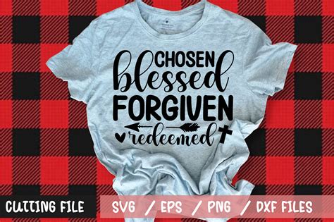 Chosen Blessed Forgiven Redeemed SVG Graphic By Craftygenius Creative