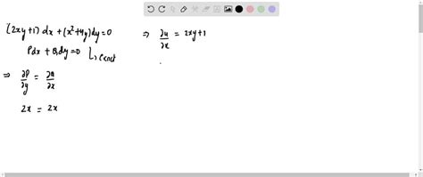 Solved Determine Whether Or Not Each Of The Given Equations Is Exact