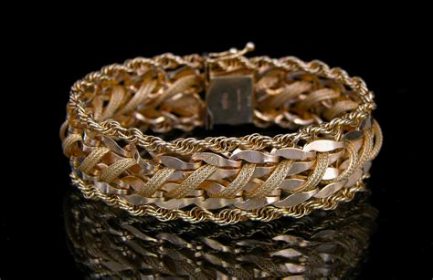 An Intricate Braided Gold Bracelet 051707 Sold 345