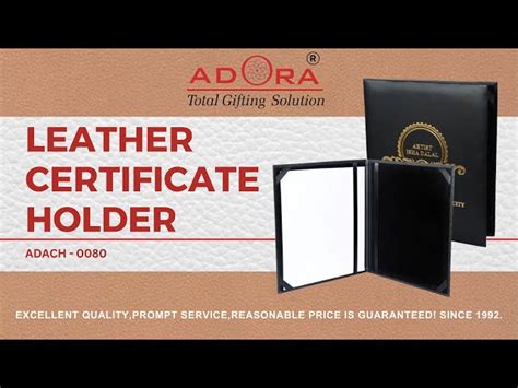 Certificate Holder High Quality Pu Leather Certificate Holder