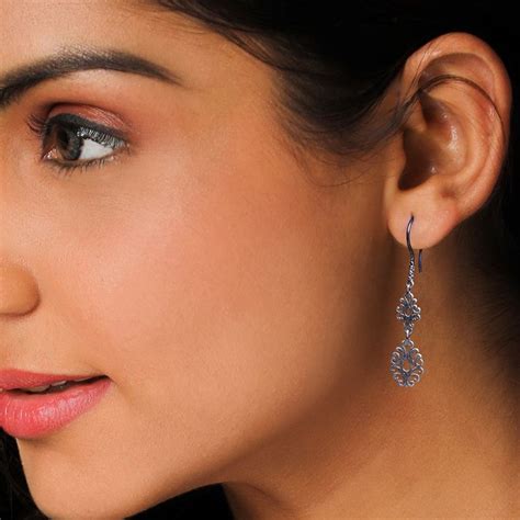 Giva 925 Oxidised Silver Filigree Danglers For Women Buy Giva 925