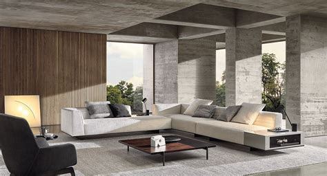 ROGER Sectional Fabric Sofa By Minotti Design Rodolfo Dordoni