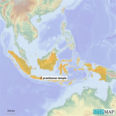 StepMap prambanan Landkarte für Indonesia