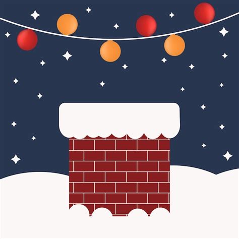 Chamin E Bolas De Natal Na Neve Ilustra O Vetorial De Natal Vetor