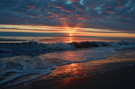 Premium Photo Colorful Ocean Beach Sunrise Colorful Ocean Beach Sunrise