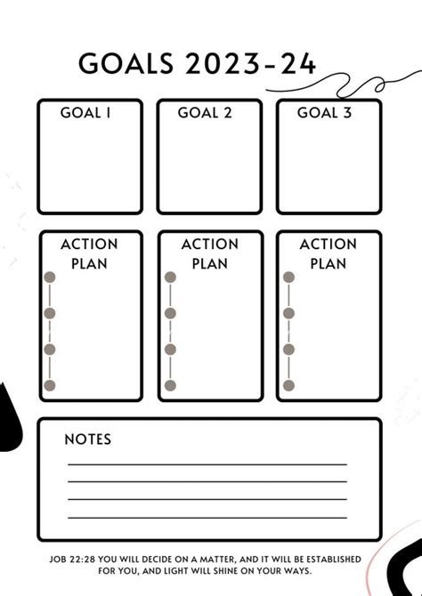 Goals Planner Printable Planner Goal Plan - Etsy