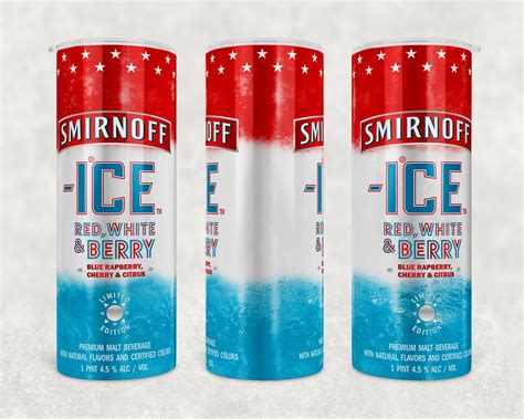 Smirnoff Ice Red White And Berry 20oz Skinny Sublimation Etsy