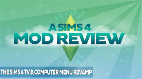 A Sims 4 Mod Review TV Computer Menu Revamp YouTube