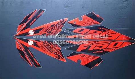 SUZUKI RAIDER 150 Fi 2018 SATRIA VERSION Stock Decal Sticker Lazada PH