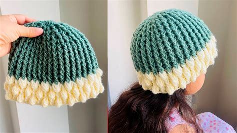 Nuevo Dise O Gorro Tejido A Crochet Para Ni Os Y Adultos Youtube