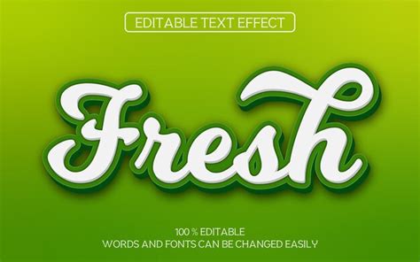 Efecto De Texto Editable Vector D Fresco Vector Premium